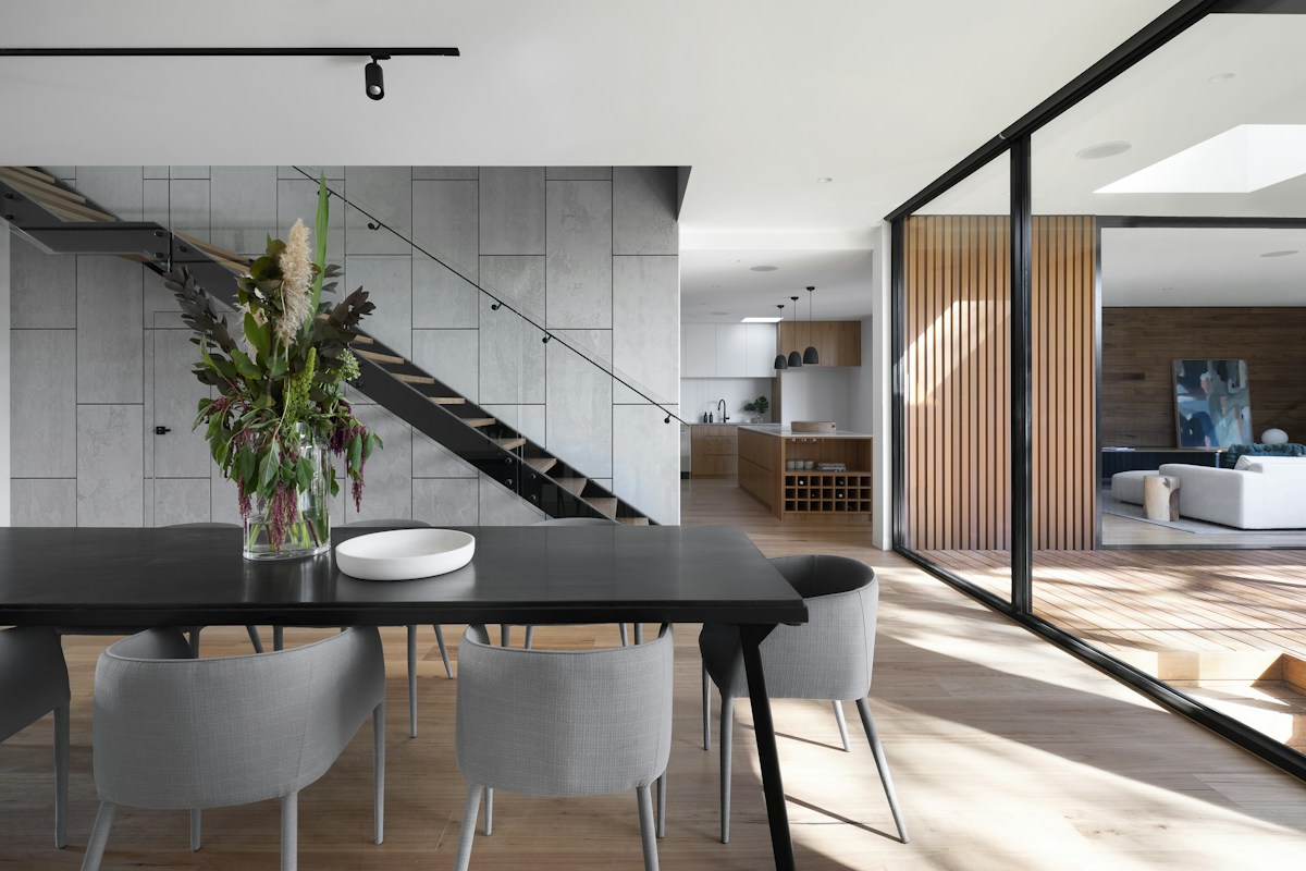 A bright, welcoming home interior with natural textures